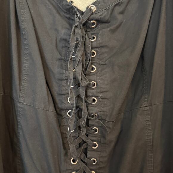 Torrid Women's Size 4X Black Poplin Lace-Up Cami Corset Lacing Sleeveless Top - Picture 8 of 10